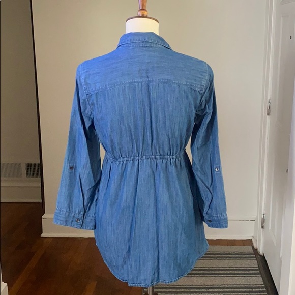 Motherhood Maternity Drawstring Waist Denim Top Small - Picture 5 of 5